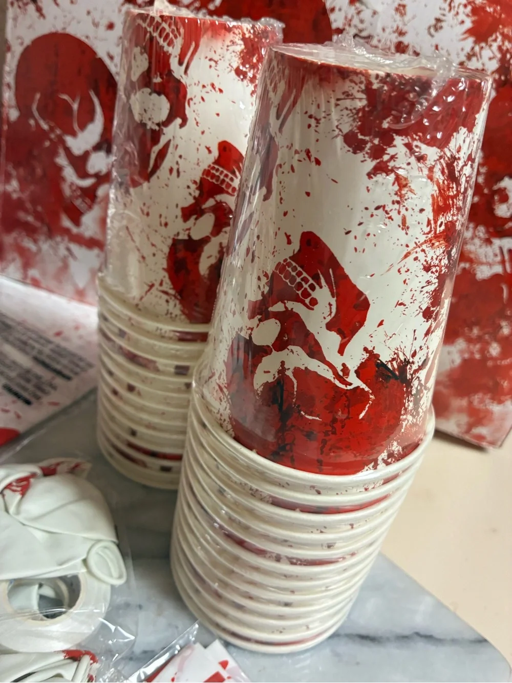 Blood-Splatter Halloween Party Tableware/ Decor Set